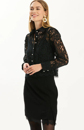 Ella Lacey Blouse Black
