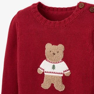 Christmas Bear Sweater + Winter Tartan Pant Set