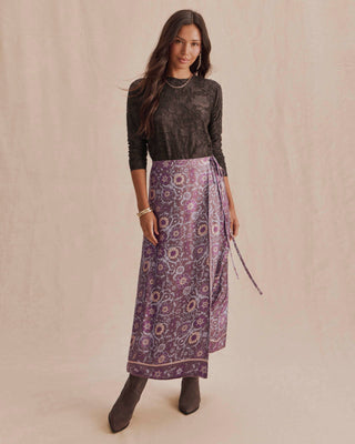 Cecelia Floral Long Sleeve Tee Java