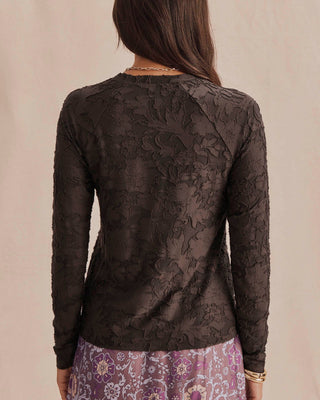 Cecelia Floral Long Sleeve Tee Java