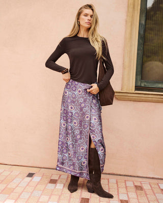 Cyrus Tie Side Skirt Napa Paisley