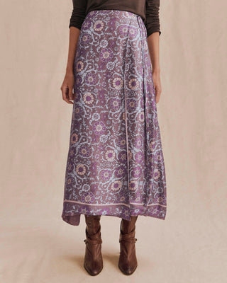 Cyrus Tie Side Skirt Napa Paisley