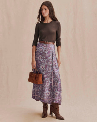 Cyrus Tie Side Skirt Napa Paisley