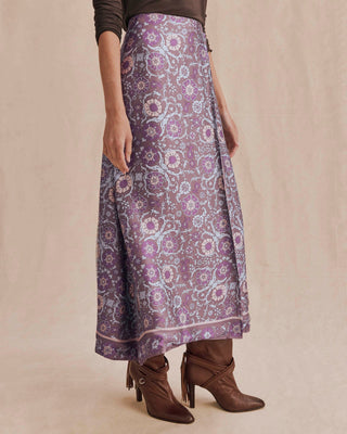 Cyrus Tie Side Skirt Napa Paisley