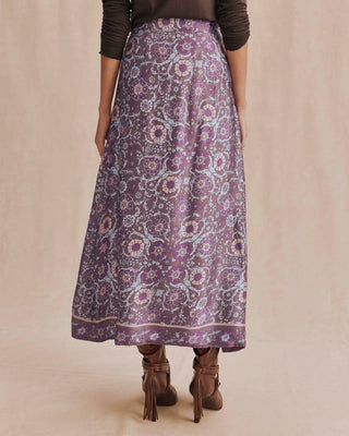 Cyrus Tie Side Skirt Napa Paisley