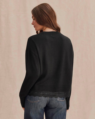 Georgie Lace Trim Pullover Black