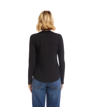 Long Sleeve Embellished Bow Top