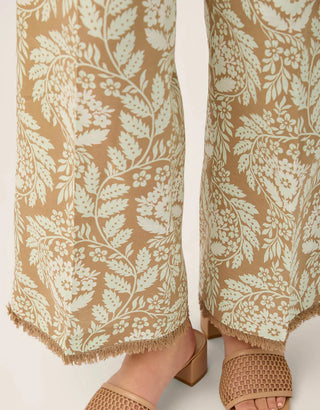 Resort Fringe Palazzo Pant Seawall Scroll Fawn