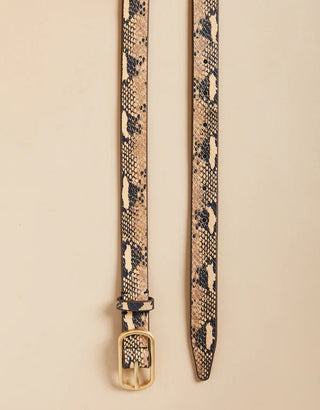 Siren Thin Belt Snake Leather