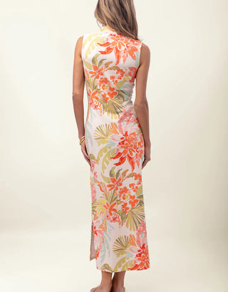 Serena Half Zip Midi Dress Castillo Tropical