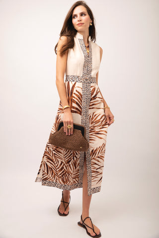 Jayne Midi Dress Heritage Palm