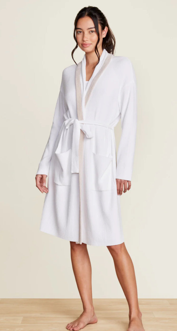 CCUL Tipped Ribbed Short Robe