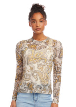 Load image into Gallery viewer, L/S Mesh Top Paisley