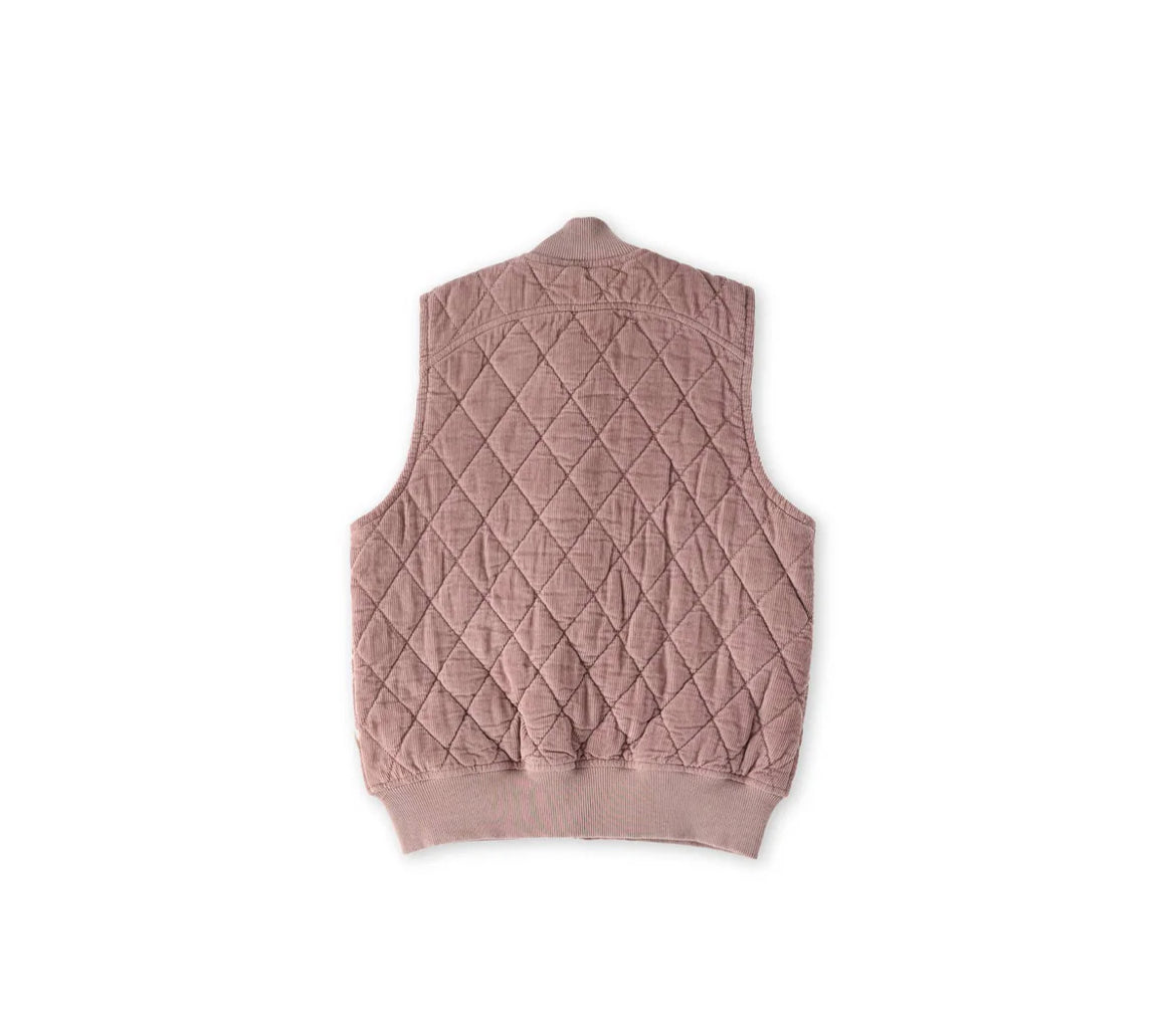 Corduroy Quilted Vest Thistle