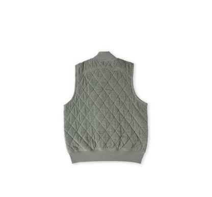 Corduroy Quilted Vest Sage