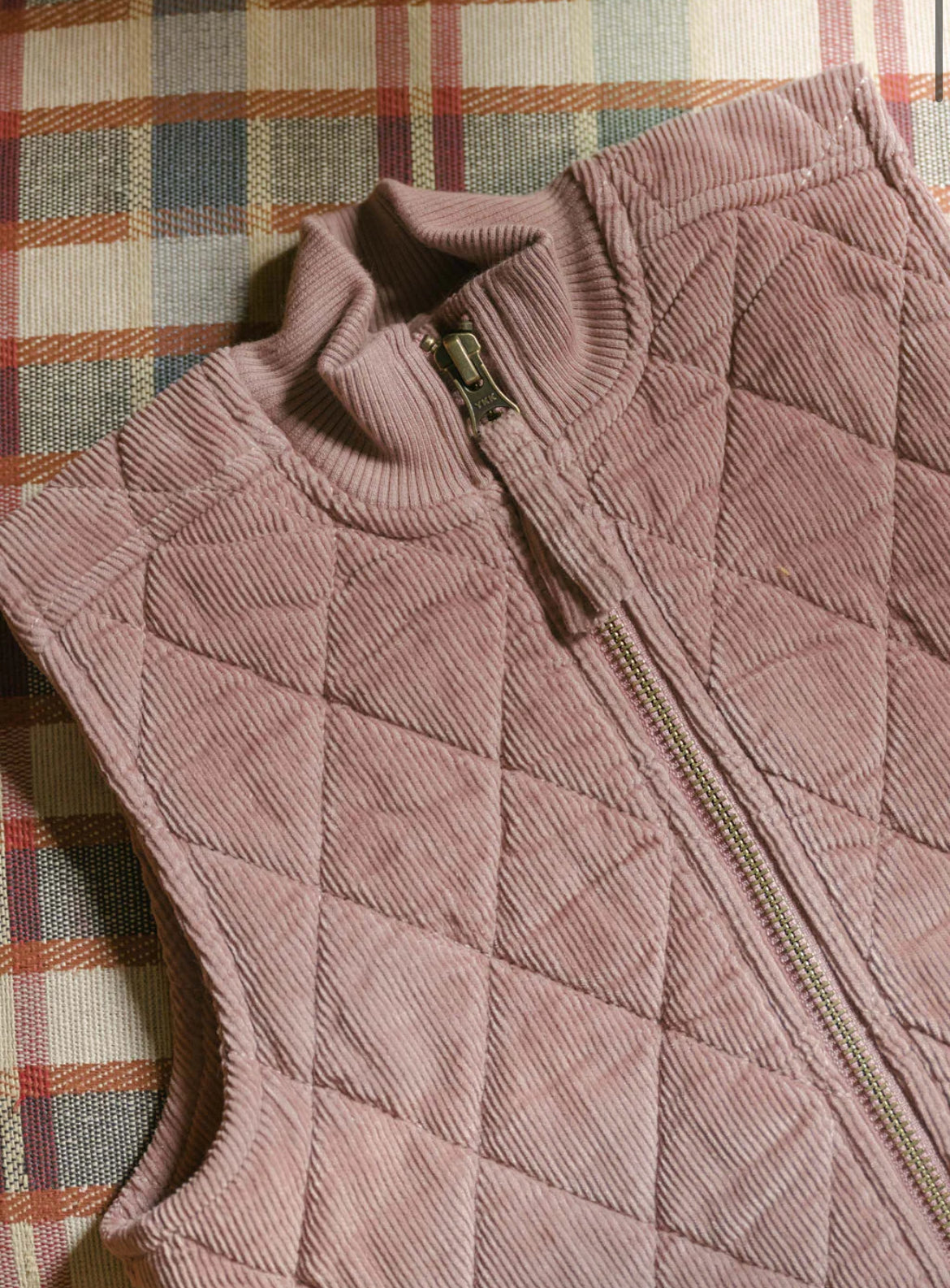 Corduroy Quilted Vest Thistle