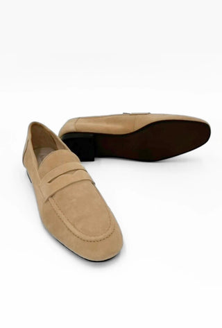 Tennis Suede Loafer Beige