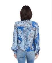 Load image into Gallery viewer, Tie Front Blouse Paisley