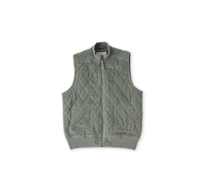 Corduroy Quilted Vest Sage