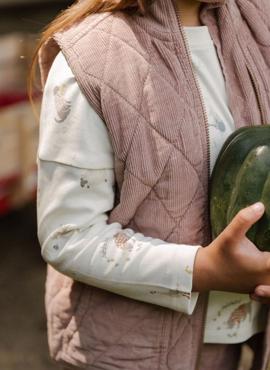 Corduroy Quilted Vest Thistle