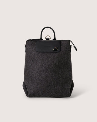 Bedford Merino Wool Midi Backpack Charcoal Black