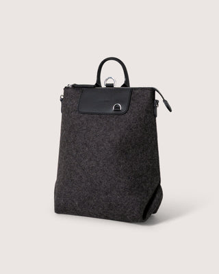 Bedford Merino Wool Midi Backpack Charcoal Black