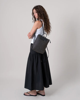 Bedford Merino Wool Midi Backpack Charcoal Black