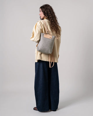 Bedford Merino Wool Midi Backpack Granite Vachetta
