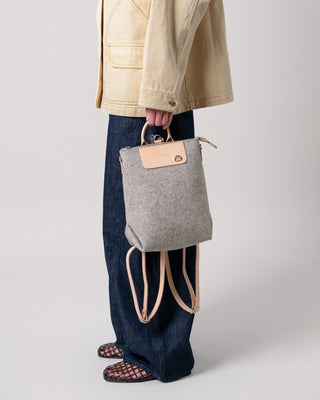 Bedford Merino Wool Midi Backpack Granite Vachetta
