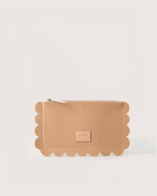 Deco Edge Merino Wool Pouch Latte Vachetta
