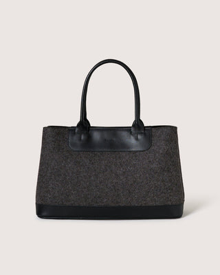 Erin Merino Wool Tote Charcoal Black