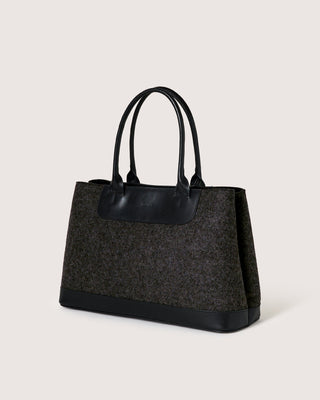 Erin Merino Wool Tote Charcoal Black