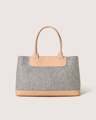 Erin Merino Wool Tote Granite Vachetta