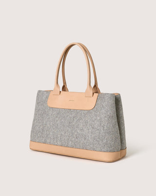 Erin Merino Wool Tote Granite Vachetta