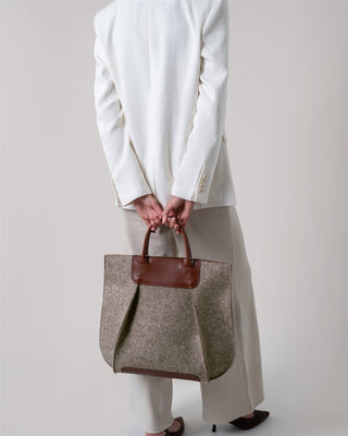 Frankie Merino Wool Tote Ash Brown Sienna