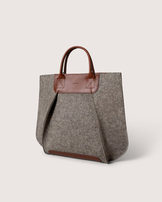 Frankie Merino Wool Tote Ash Brown Sienna