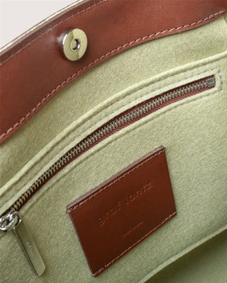 Frankie Merino Wool Tote Dew Sienna