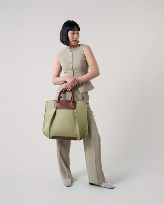 Frankie Merino Wool Tote Dew Sienna
