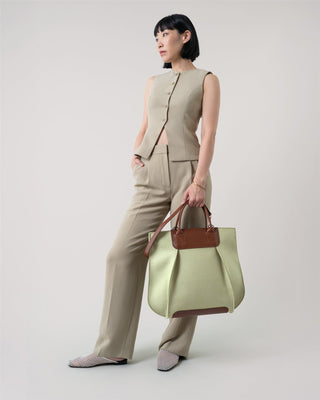 Frankie Merino Wool Tote Dew Sienna
