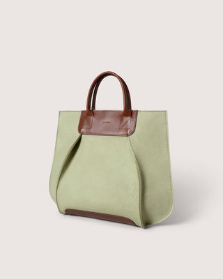 Frankie Merino Wool Tote Dew Sienna