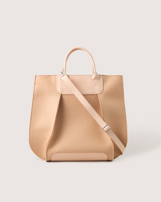Frankie Merino Wool Tote Latte Vachetta