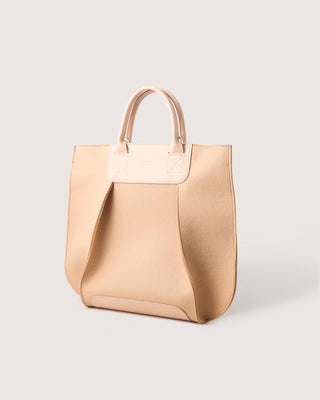 Frankie Merino Wool Tote Latte Vachetta