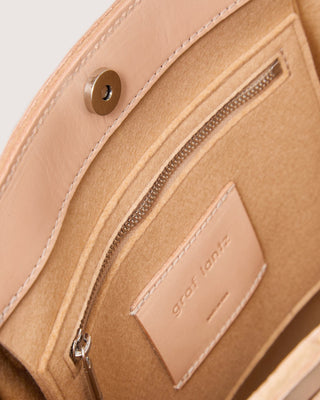 Frankie Merino Wool Tote Latte Vachetta