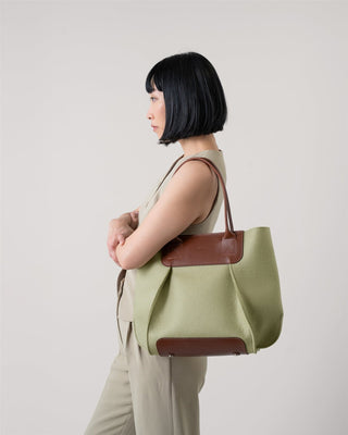 Frankie Merino Wool Midi Tote Dew Sienna