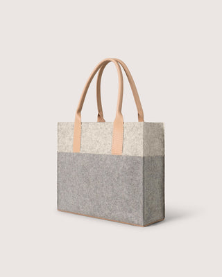 Jaunt Merino Wool Midi Tote Granite Natural