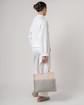 Jaunt Merino Wool Midi Tote Granite Natural