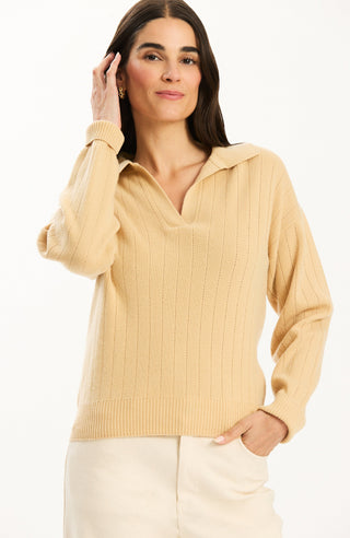 Emerson Cashmere Polo Pebble