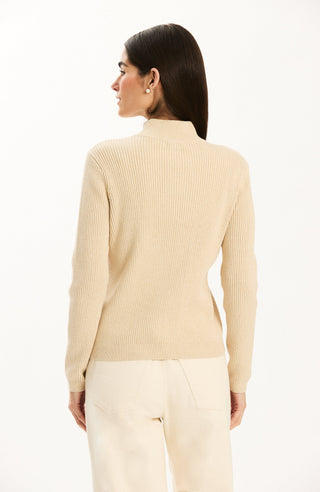 Chatham Ribbed Cardigan Pebble