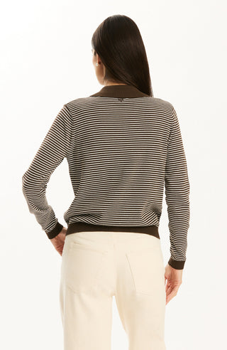 Blakely Striped Polo Sweater Dematisse