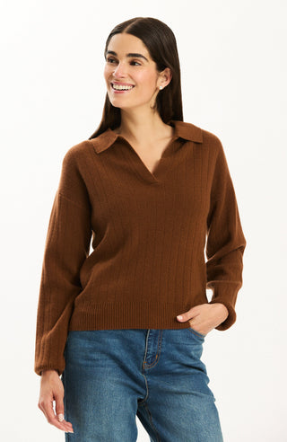 Emerson Cashmere Polo Bison